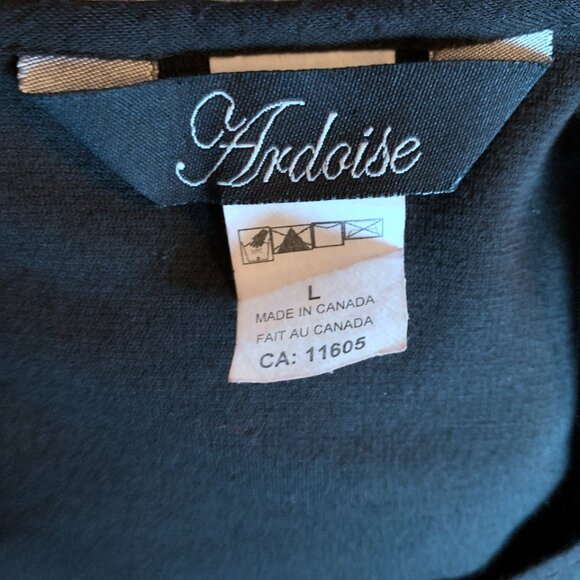 ARDOISE -  Black Red Abstract Tunic Top – Size Small - Picture 7 of 7